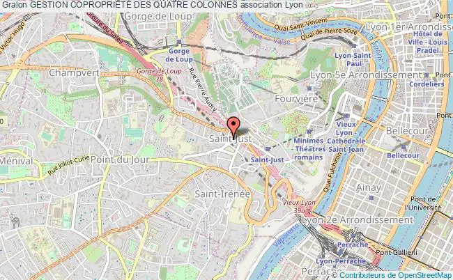 plan association Gestion CopropriÉtÉ Des Quatre Colonnes Lyon