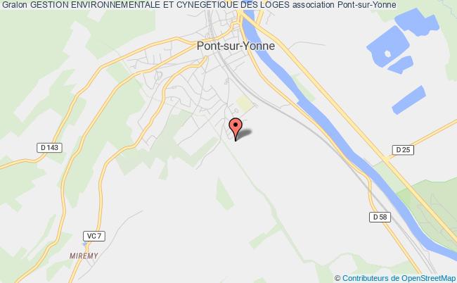 plan association Gestion Environnementale Et Cynegetique Des Loges Pont-sur-Yonne