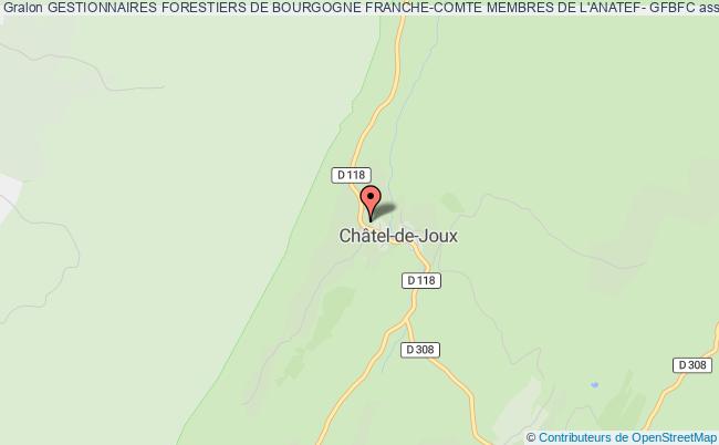 plan association Gestionnaires Forestiers De Bourgogne Franche-comte Membres De L'anatef- Gfbfc Châtel-de-Joux