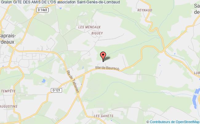 plan association Gite Des Amis De L'os Saint-Genès-de-Lombaud