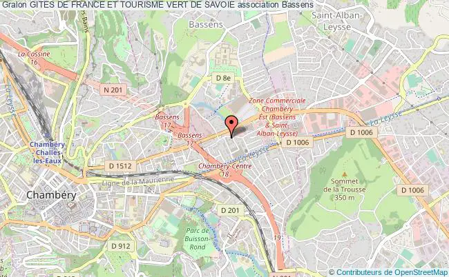 plan association Gites De France Et Tourisme Vert De Savoie Bassens