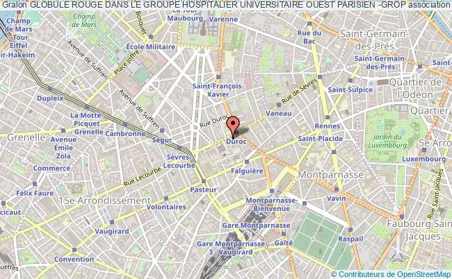 plan association Globule Rouge Dans Le Groupe Hospitalier Universitaire Ouest Parisien -grop Paris