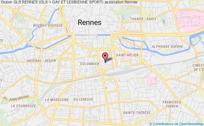 plan association Gls Rennes (gls = Gay Et Lesbienne Sport) Rennes
