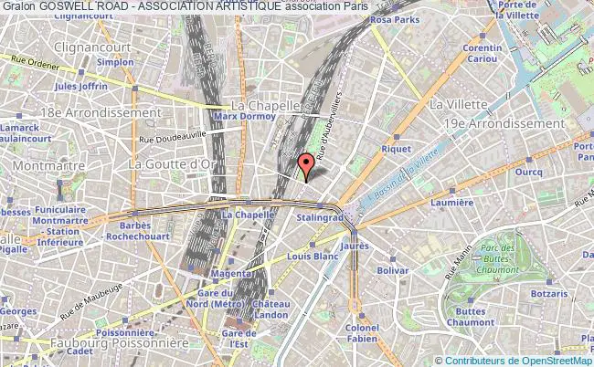 plan association Goswell Road - Association Artistique Paris 10e