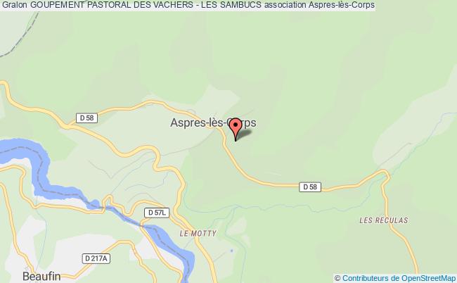 plan association Goupement Pastoral Des Vachers - Les Sambucs Aspres-lès-Corps