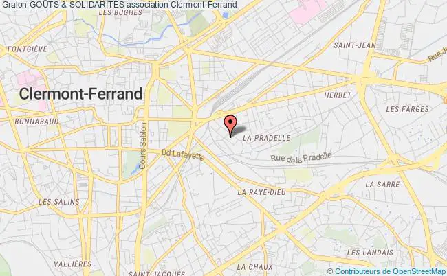 plan association GoÛts & Solidarites Clermont-Ferrand