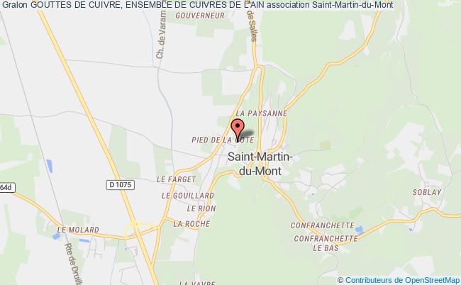 plan association Gouttes De Cuivre, Ensemble De Cuivres De L'ain Saint-Martin-du-Mont