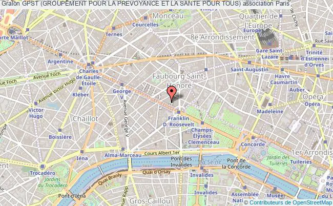 plan association Gpst (groupement Pour La Prevoyance Et La Sante Pour Tous) Paris 8e