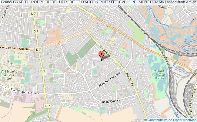plan association Gradh (groupe De Recherche Et D'action Pour Le Developpement Humain) Amiens