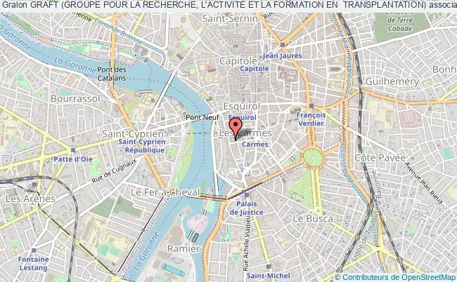 plan association Graft (groupe Pour La Recherche, L'activitÉ Et La Formation En  Transplantation) Toulouse
