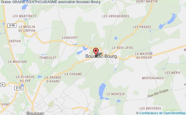 plan association Graine D'enthousiasme Boussac-Bourg