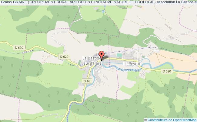 plan association Graine (groupement Rural Ariegeois D'initiative Nature Et Ecologie) Bastide-sur-l'Hers