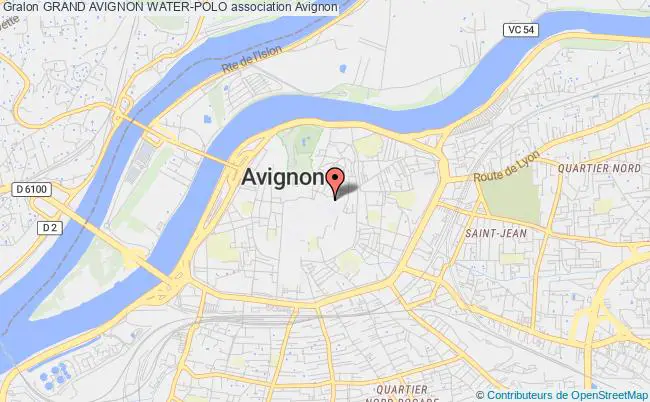 plan association Grand Avignon Water-polo Avignon