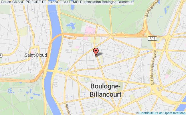 plan association Grand Prieure De France Du Temple Boulogne-Billancourt