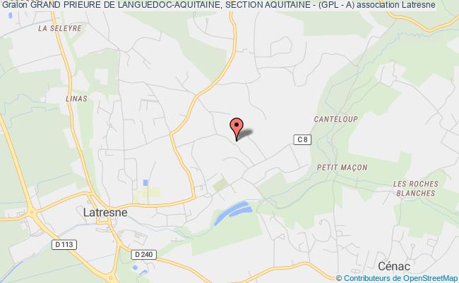 plan association Grand Prieure De Languedoc-aquitaine, Section Aquitaine - (gpl - A) Latresne