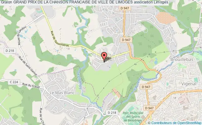 plan association Grand Prix De La Chanson Francaise De Ville De Limoges Limoges