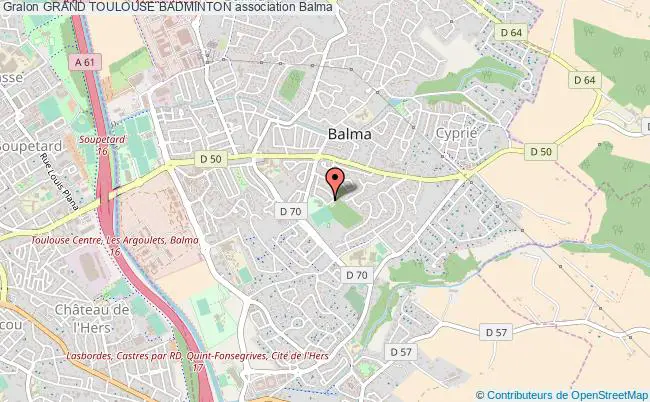 plan association Grand Toulouse Badminton Balma