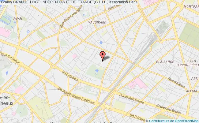 plan association Grande Loge Independante De France (g.l.i.f.) Paris