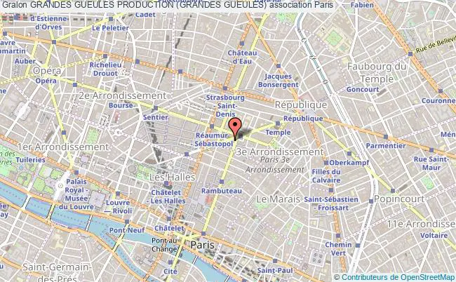plan association Grandes Gueules Production (grandes Gueules) Paris