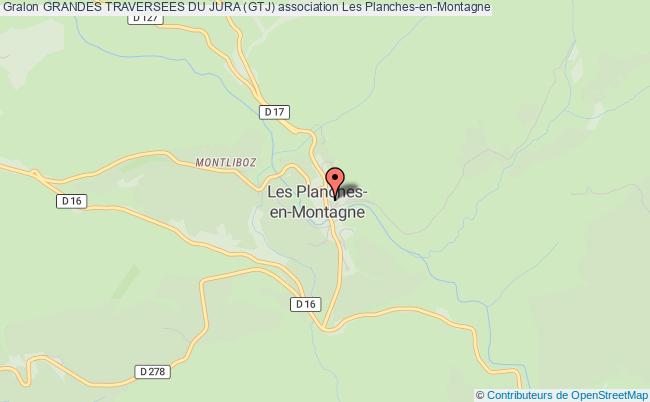 plan association Grandes Traversees Du Jura (gtj) Les Planches-en-Montagne