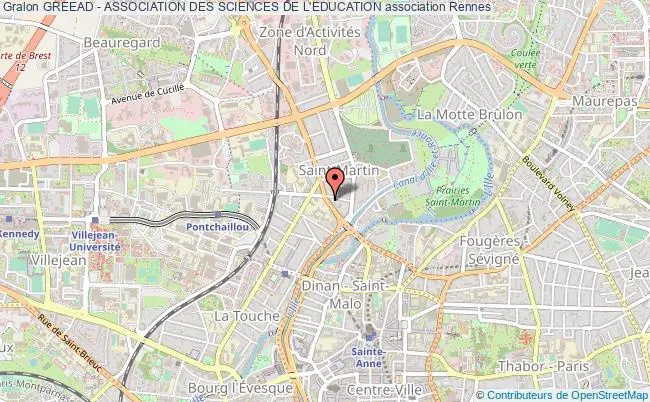 plan association Greead - Association Des Sciences De L'education Rennes cedex
