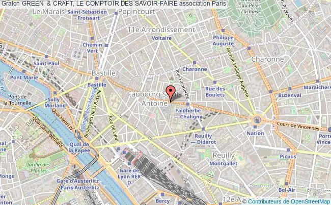plan association Green  & Craft, Le Comptoir Des Savoir-faire Paris
