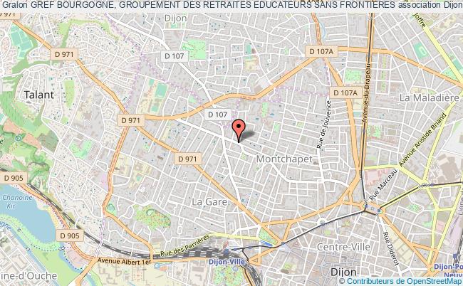 plan association Gref Bourgogne, Groupement Des Retraites Educateurs Sans Frontieres Dijon