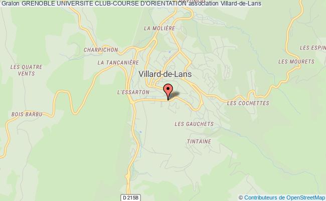 plan association Grenoble Universite Club-course D'orientation Villard-de-Lans