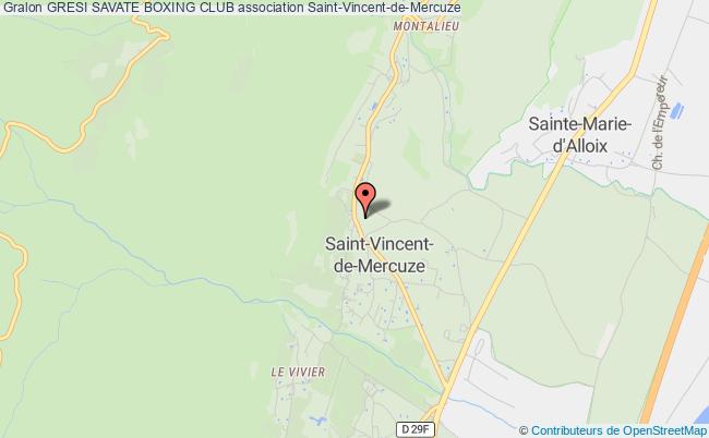 plan association Gresi Savate Boxing Club Saint-Vincent-de-Mercuze