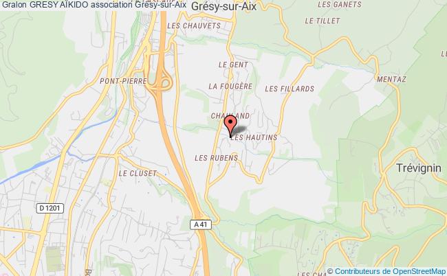 plan association Gresy AÏkido Grésy-sur-Aix