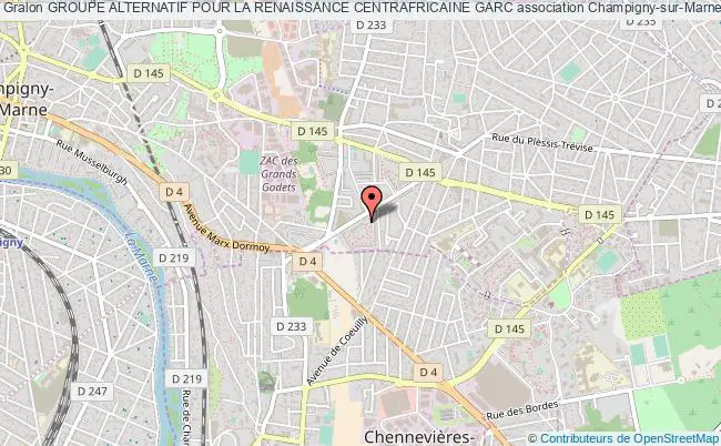 plan association Groupe Alternatif Pour La Renaissance Centrafricaine Garc Champigny-sur-Marne