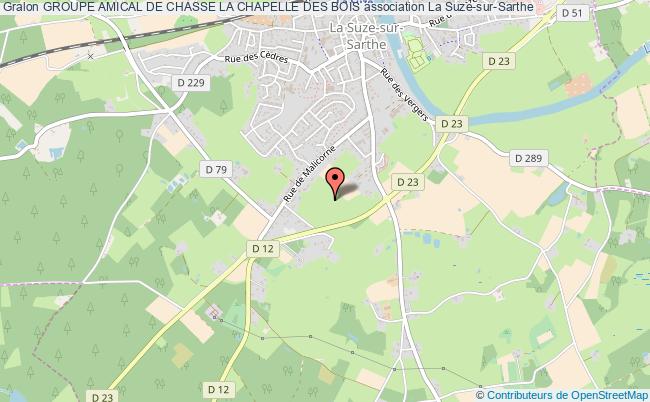 plan association Groupe Amical De Chasse La Chapelle Des Bois La    Suze-sur-Sarthe