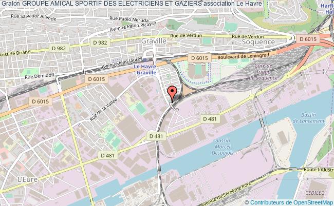 plan association Groupe Amical Sportif Des Electriciens Et Gaziers Le Havre