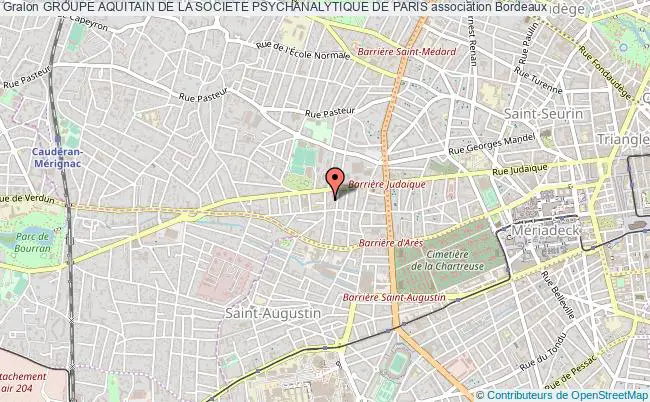 plan association Groupe Aquitain De La Societe Psychanalytique De Paris Bordeaux