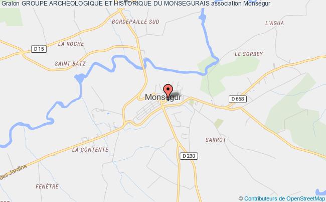plan association Groupe Archeologique Et Historique Du Monsegurais Monségur