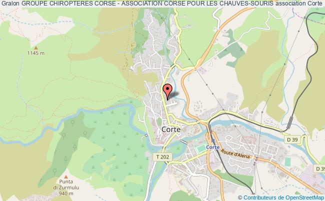 plan association Groupe Chiropteres Corse - Association Corse Pour Les Chauves-souris Corte