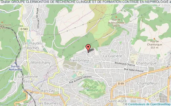 plan association Groupe Clermontois De Recherche Clinique Et De Formation Continue En Nephrologie Clermont-Ferrand