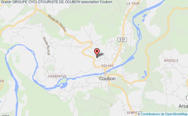 plan association Groupe Cyclotouriste De Coubon Coubon