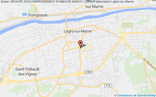 plan association Groupe D'accompagnement Symbiose Maguy Lebrun Lagny-sur-Marne