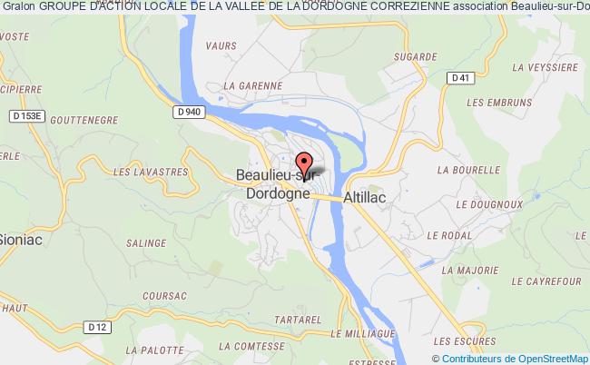 plan association Groupe D'action Locale De La Vallee De La Dordogne Correzienne Beaulieu-sur-Dordogne
