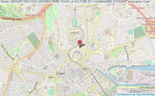 plan association Groupe D'action Universitaire Pour La Culture Et L'humanisme Etudiant Caen