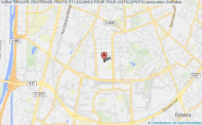 plan association Groupe D'entraide Fruits Et Legumes Pour Tous (gefelepots) Grenoble