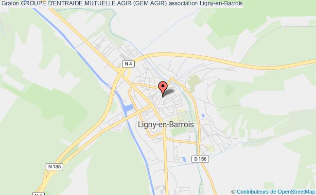 plan association Groupe D'entraide Mutuelle Agir (gem Agir) Ligny-en-Barrois