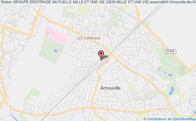 plan association Groupe D'entraide Mutuelle Mille Et Une Vie (gem Mille Et Une Vie) Arnouville-lès-Gonesse