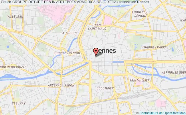 plan association Groupe D'etude Des Invertebres Armoricains (gretia) Rennes
