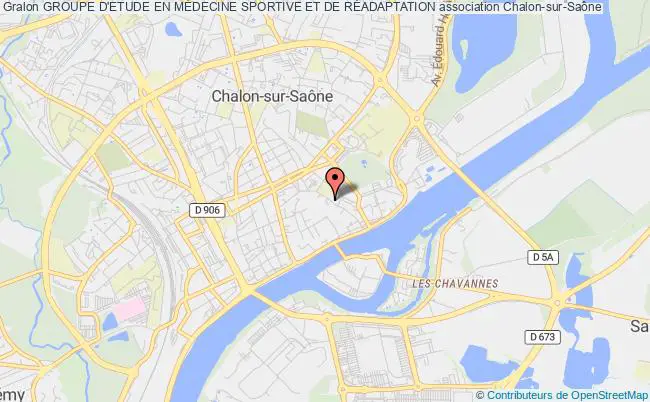 plan association Groupe D'etude En MÉdecine Sportive Et De RÉadaptation Chalon-sur-Saône