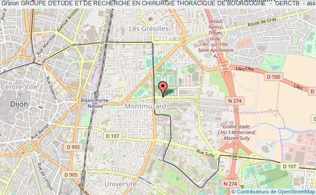 plan association Groupe D'etude Et De Recherche En Chirurgie Thoracique De Bourgogne  -  Gerctb  - Dijon Cedex