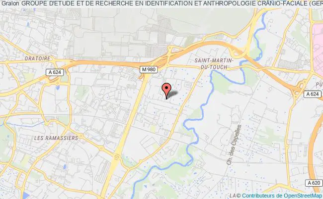 plan association Groupe D'etude Et De Recherche En Identification Et Anthropologie CrÂnio-faciale (geriac) Toulouse