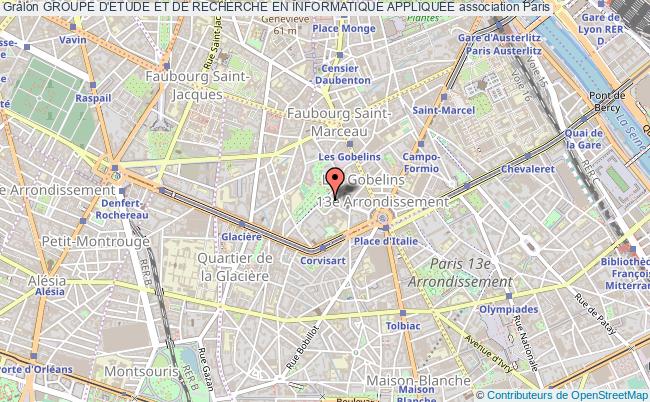 plan association Groupe D'etude Et De Recherche En Informatique Appliquee Paris