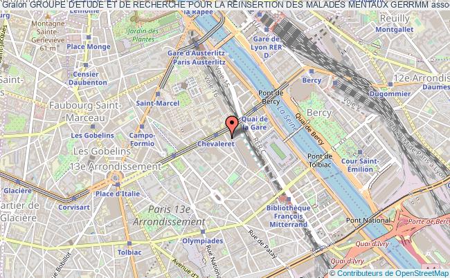 plan association Groupe D'etude Et De Recherche Pour La Reinsertion Des Malades Mentaux Gerrmm Paris